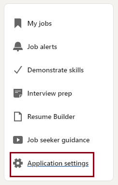 Go to the "Jobs" tab and then from there, click on the "Application settings" option